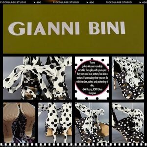 Gianni Bini Black and White Polka Dot Heels